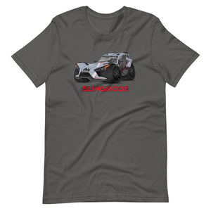 Slingmode Caricature Men's T-Shirt 2018 (GT LE Matte Cloud Gray Indy Red)