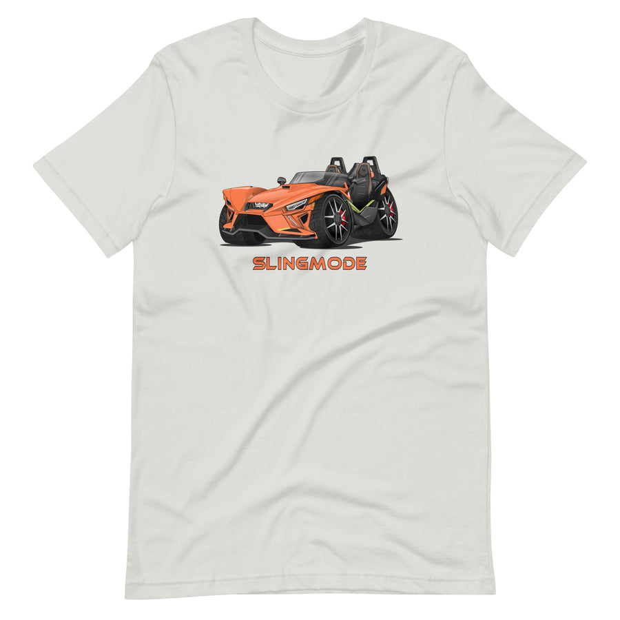 Slingmode Caricature Men's T-Shirt 2022 (R Volt Orange Fade)