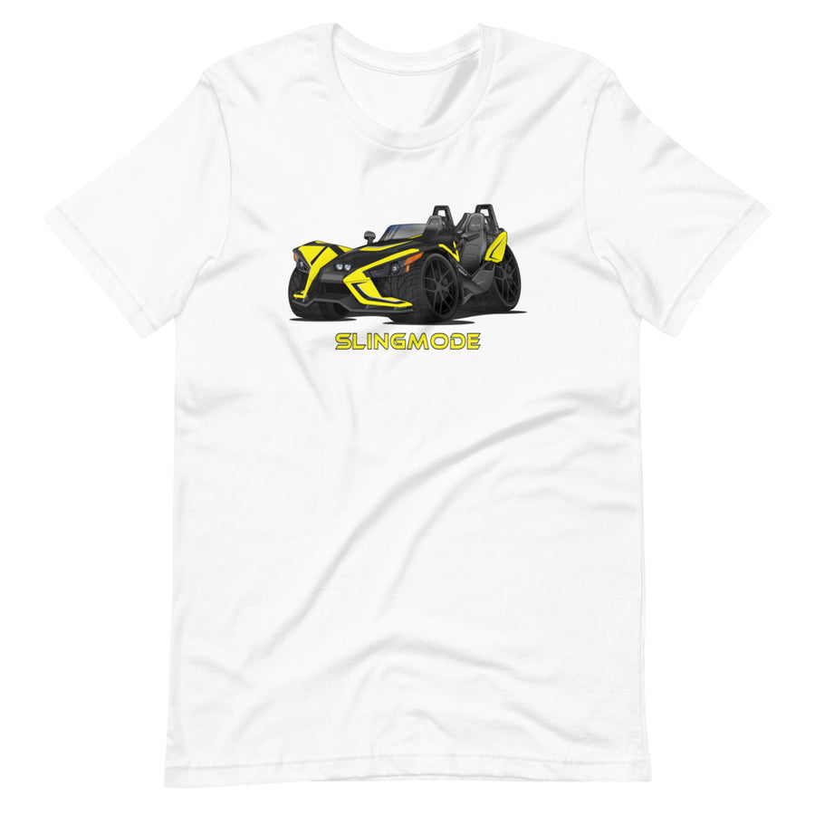 Slingmode Caricature Men's T-Shirt 2019 (SLR Icon Daytona Yellow)