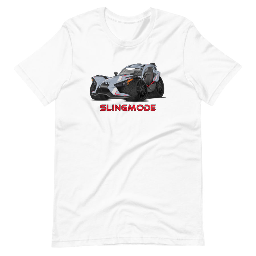 Slingmode Caricature Men's T-Shirt 2018 (GT LE Matte Cloud Gray Indy Red)