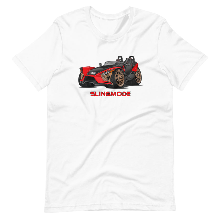 Men's Slingmode Caricature T-Shirt | 2022 Signature LE Crimson Forge Polaris Slingshot®