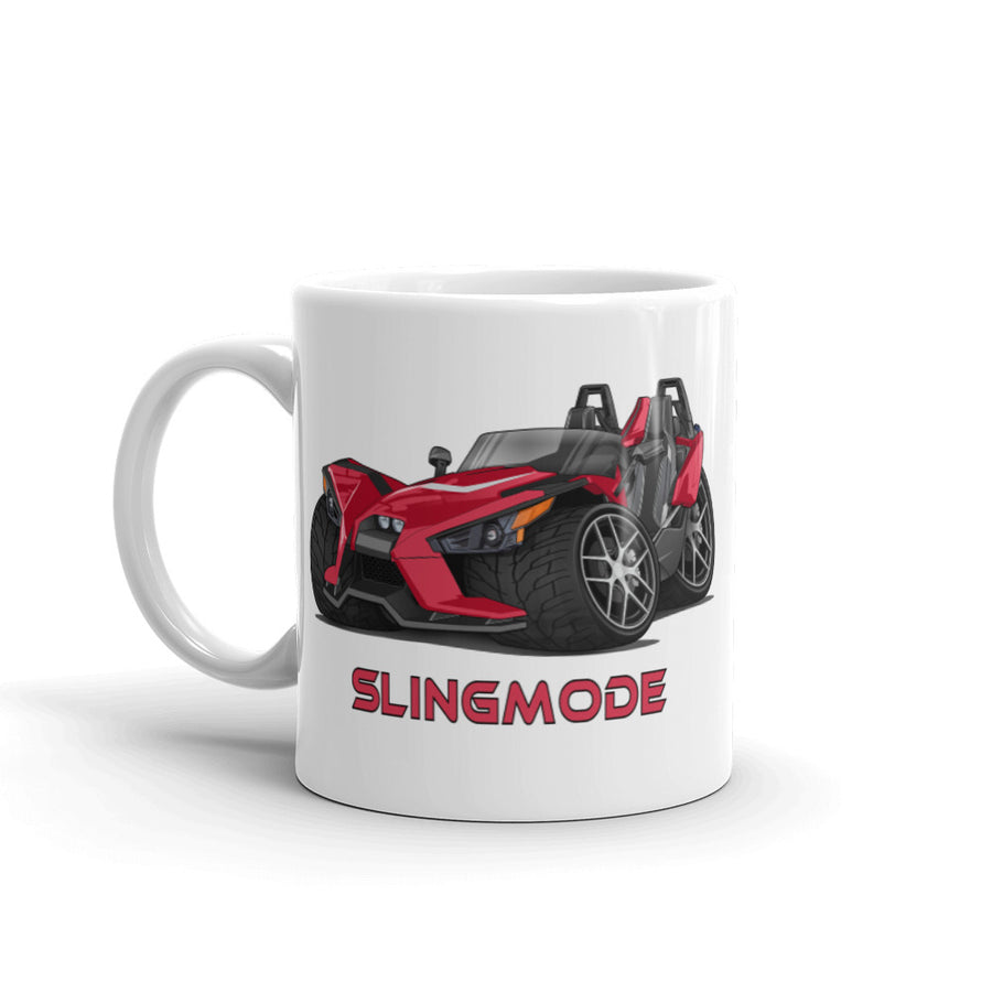 Slingmode Caricature Mug | 2018 SL Sunset Red Polaris Slingshot®