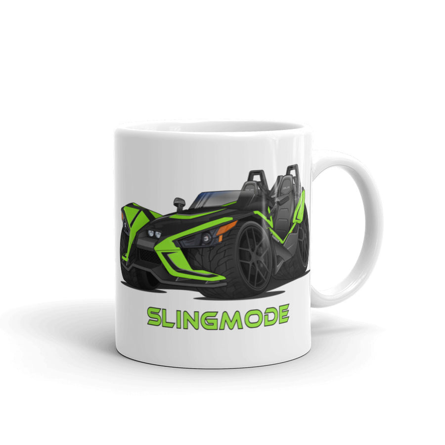 Slingmode Caricature Mug | 2019 SLR Icon Envy Green Polaris Slingshot®