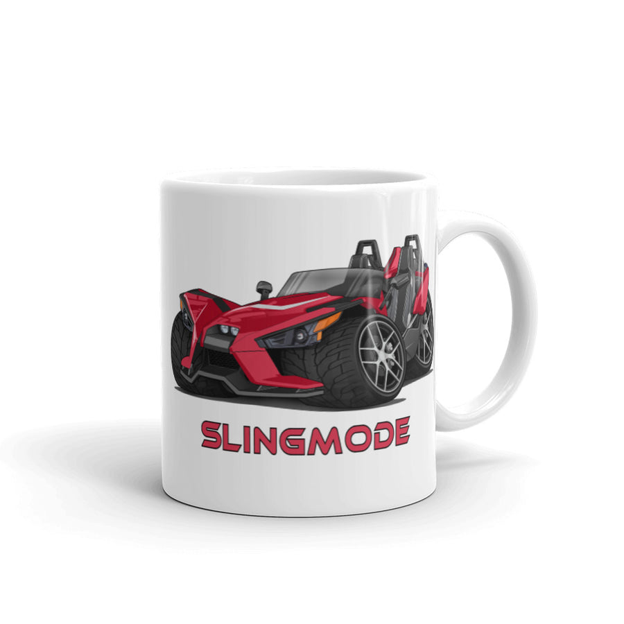 Slingmode Caricature Mug | 2018 SL Sunset Red Polaris Slingshot®