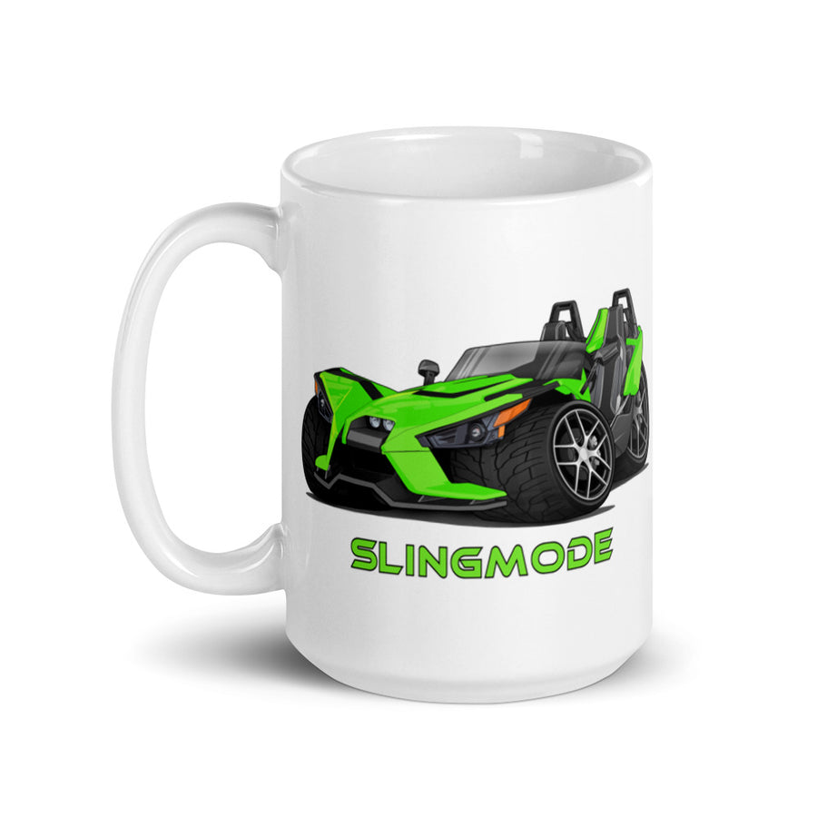 Slingmode Caricature Mug | 2019 SL Icon Envy Green Polaris Slingshot®