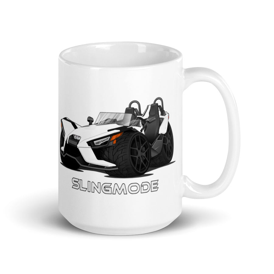 Slingmode Caricature Mug | 2021 S White Lightning Polaris Slingshot®
