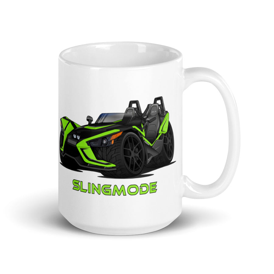 Slingmode Caricature Mug | 2019 SLR Icon Envy Green Polaris Slingshot®