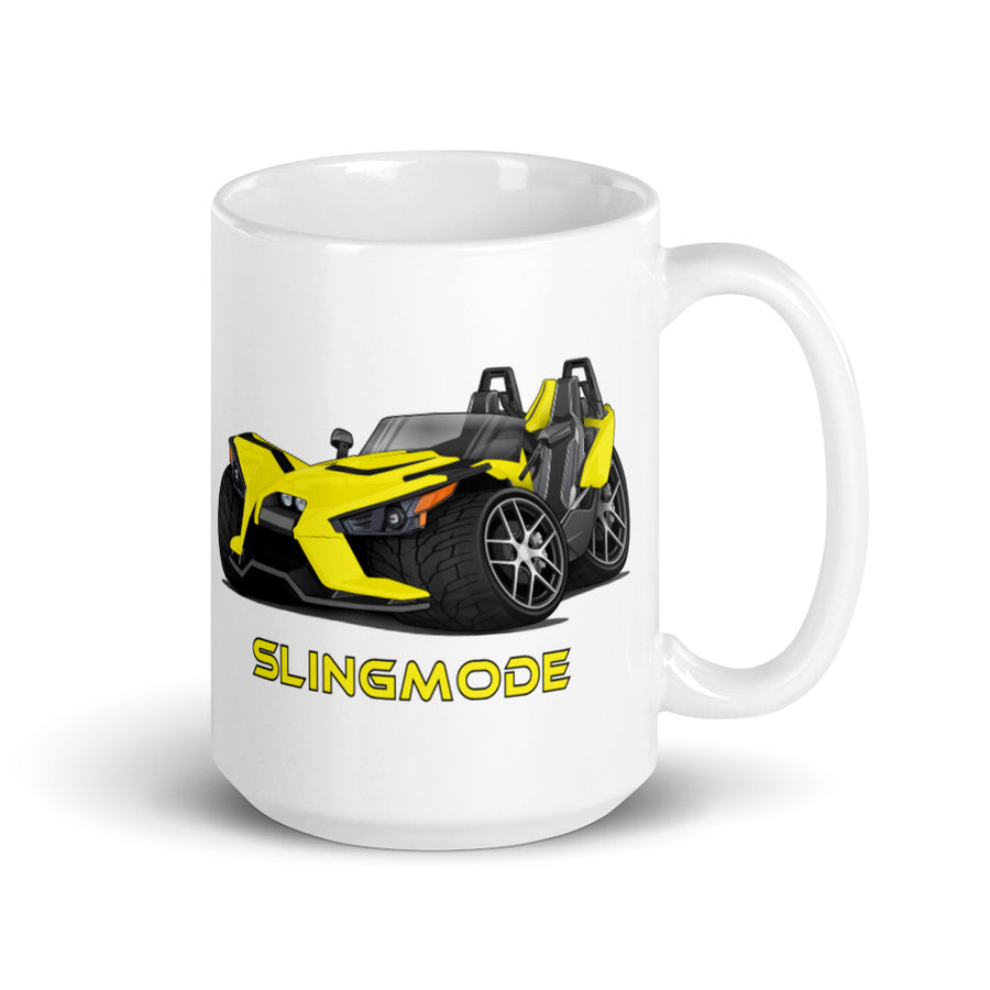 Slingmode Caricature Mug | 2019 SL Icon Daytona Yellow Polaris Slingshot®