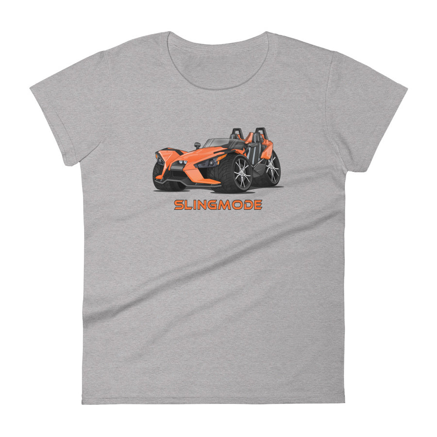 Slingmode Caricature Women's T-Shirt 2015 (SL LE Nuclear Sunset Orange)