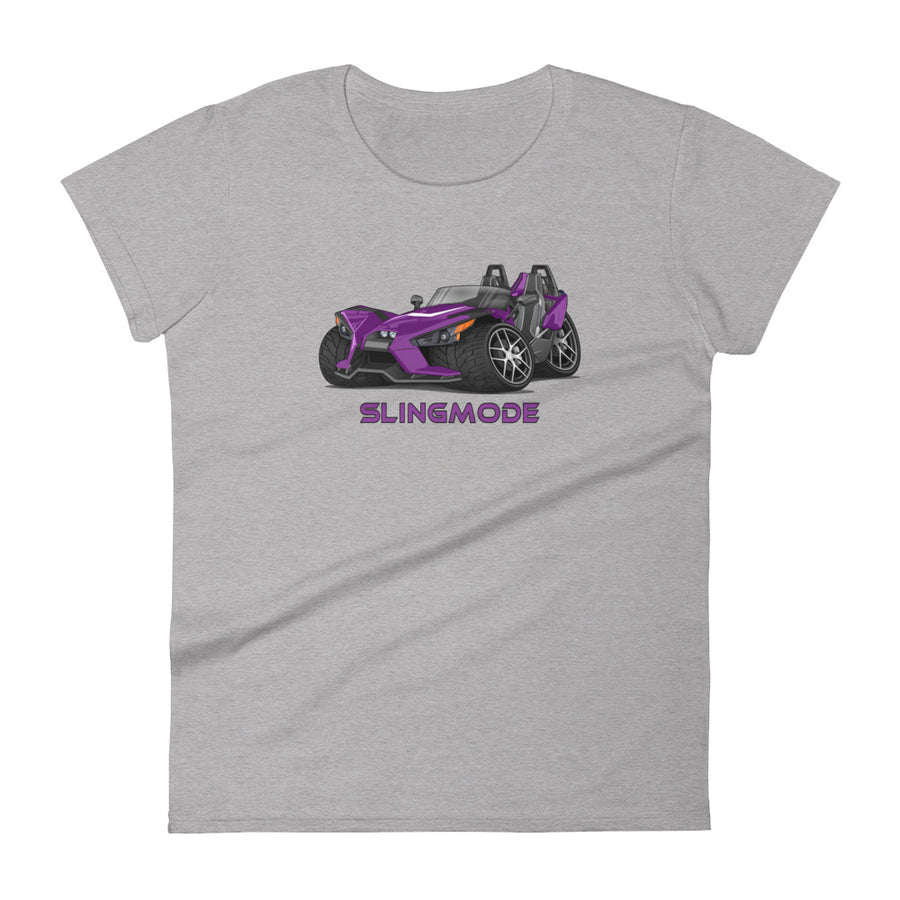Slingmode Caricature Women's T-Shirt 2018 (SL Icon Midnight Purple)
