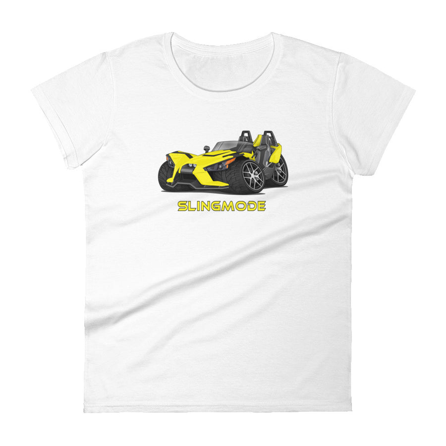 Slingmode Caricature Women's T-Shirt 2018 (SL Icon Daytona Yellow)