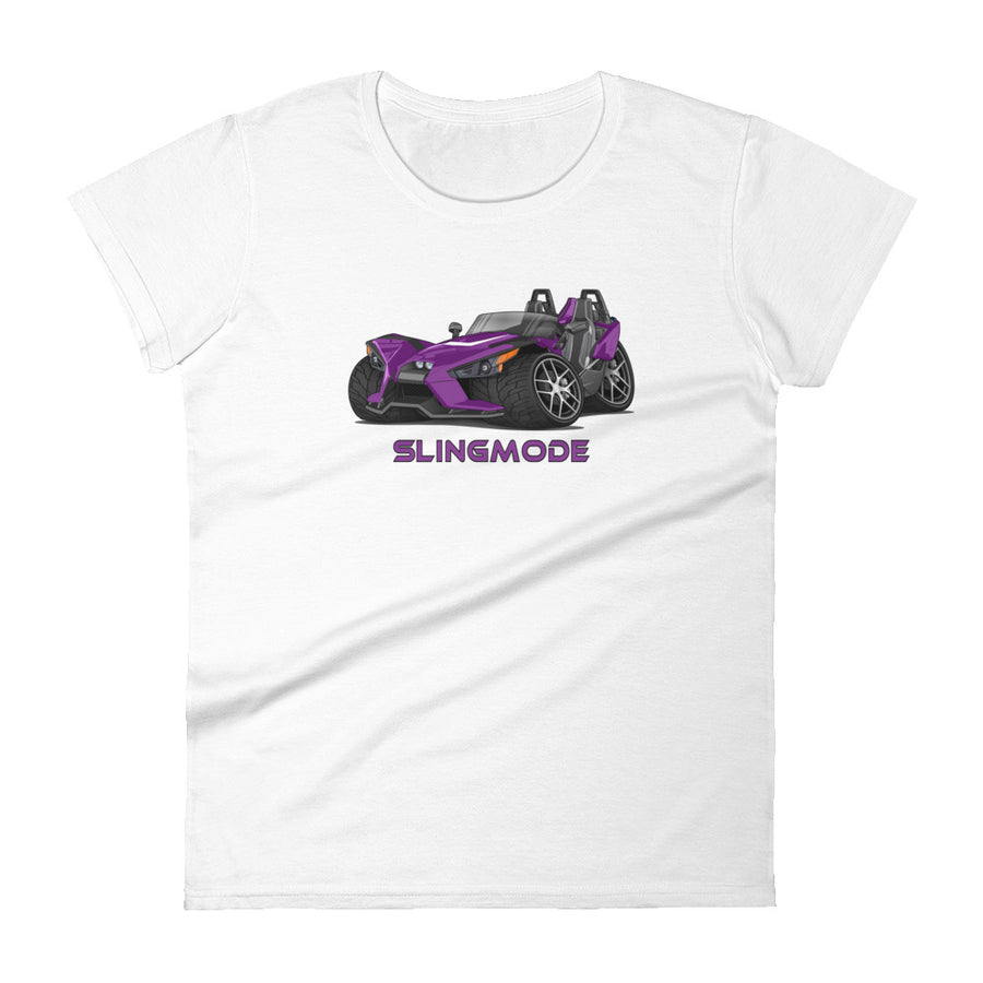 Slingmode Caricature Women's T-Shirt 2018 (SL Icon Midnight Purple)