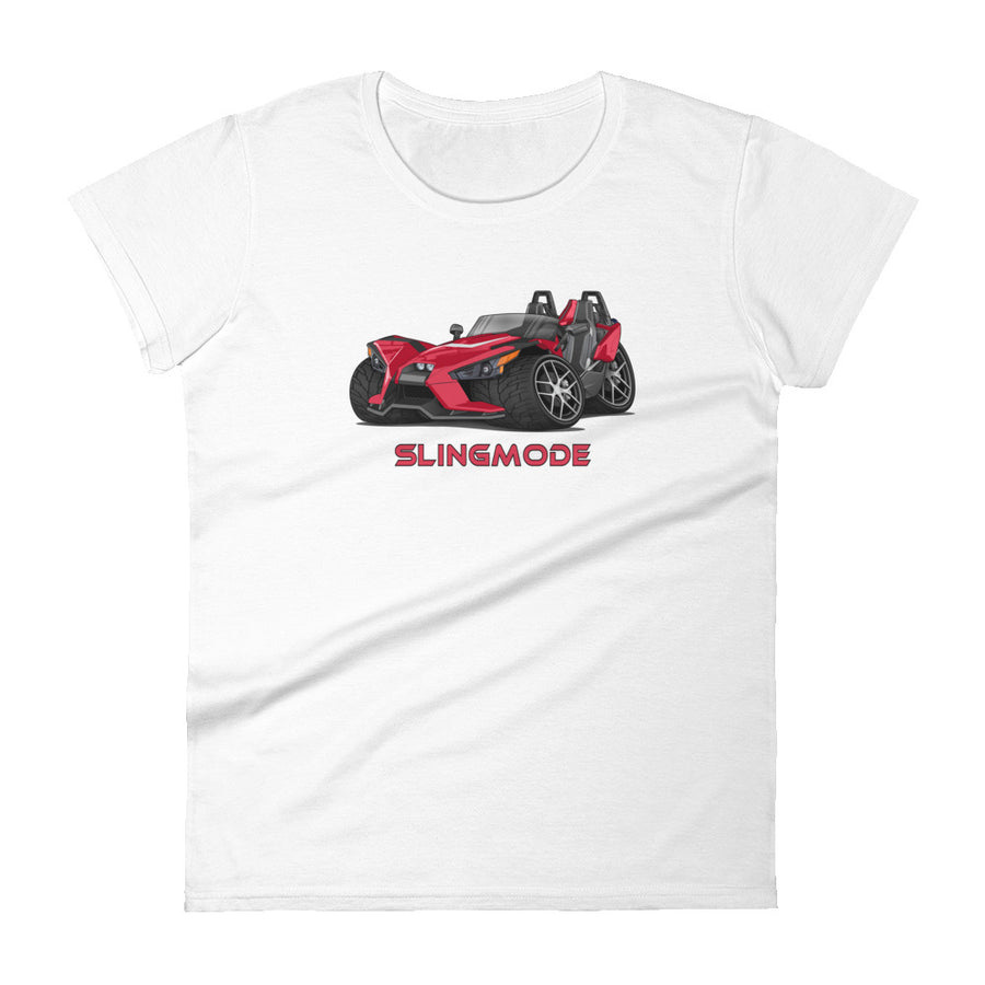 Slingmode Caricature Women's T-Shirt 2018 (SL Sunset Red)