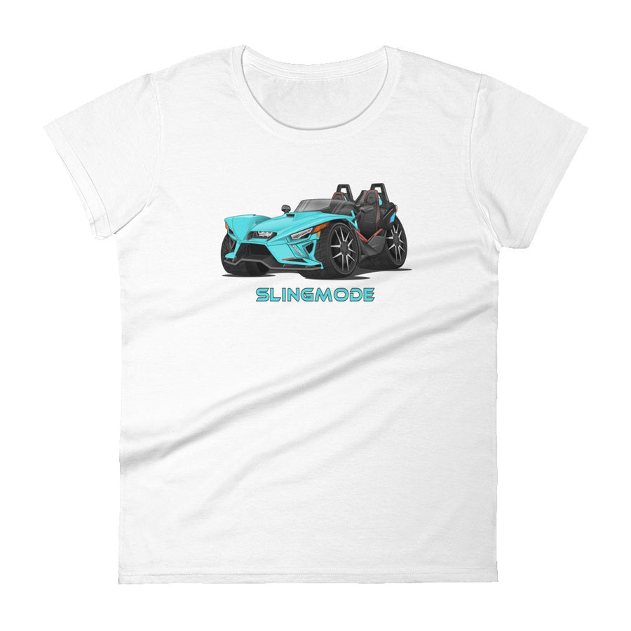 Women's Slingmode Caricature T-Shirt 2022 (R Pacific Teal Fade)